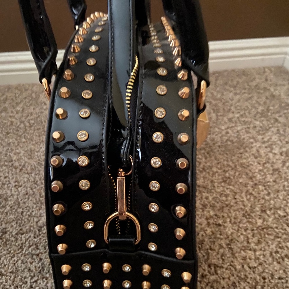 Leopard print rhinestone purse - Picture 2 of 7